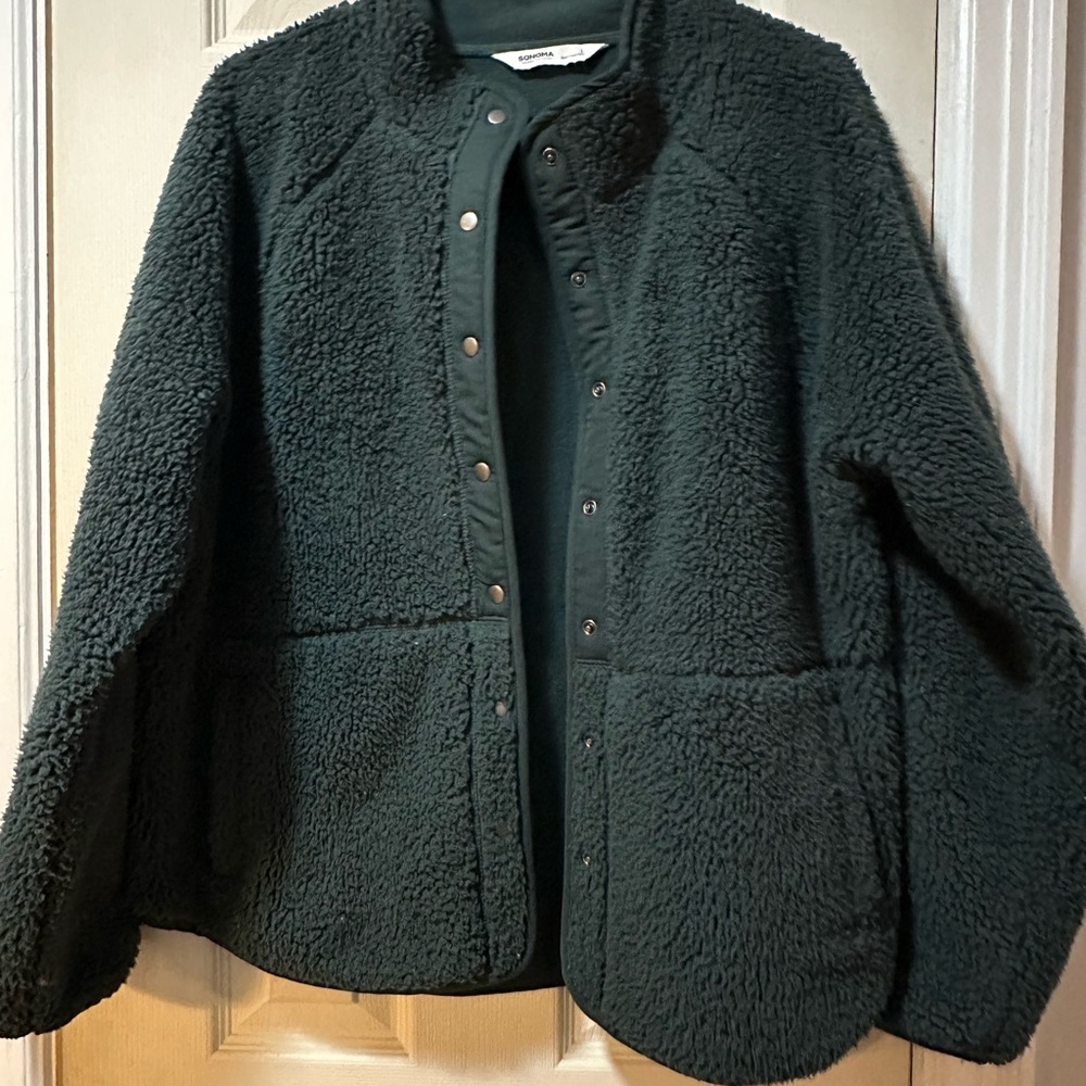 Sonoma Dark Green Teddy Jacket